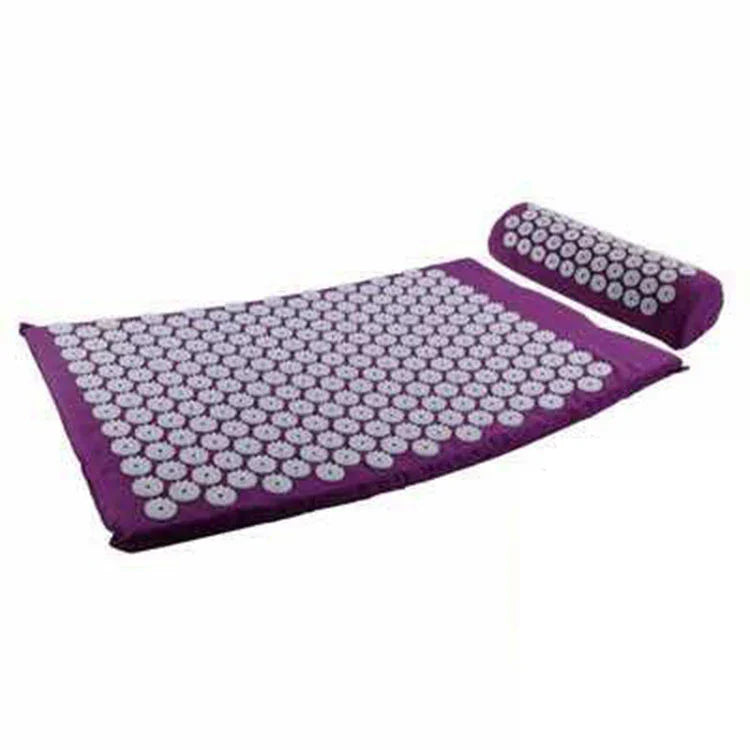 Acupressure Massage Mat & Neck Pillow Set (Purple)-0