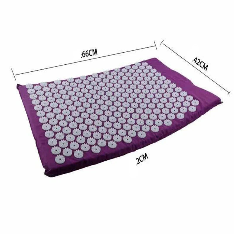 Acupressure Massage Mat & Neck Pillow Set (Purple)-2