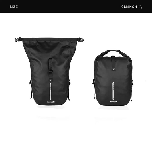 20L Waterproof Bike Pannier Rack Cycling Bag Black-0